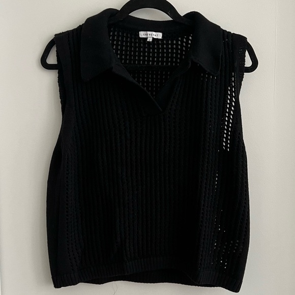 Crescent Kennedy Knit Top in black - Picture 2 of 4